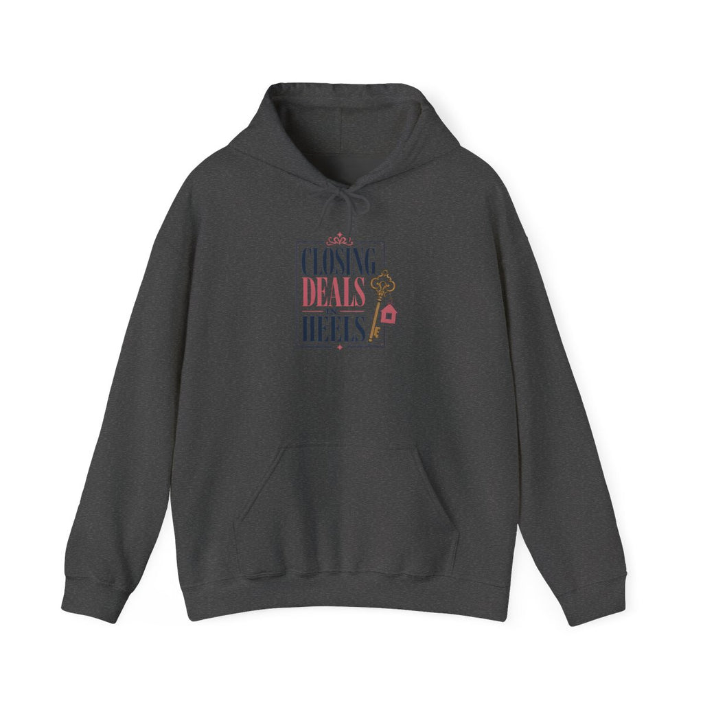 CLOSING DEALS IN HEELS Hoodie — Dark Heather