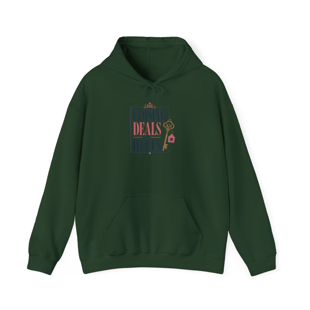 CLOSING DEALS IN HEELS Hoodie — Forest Green