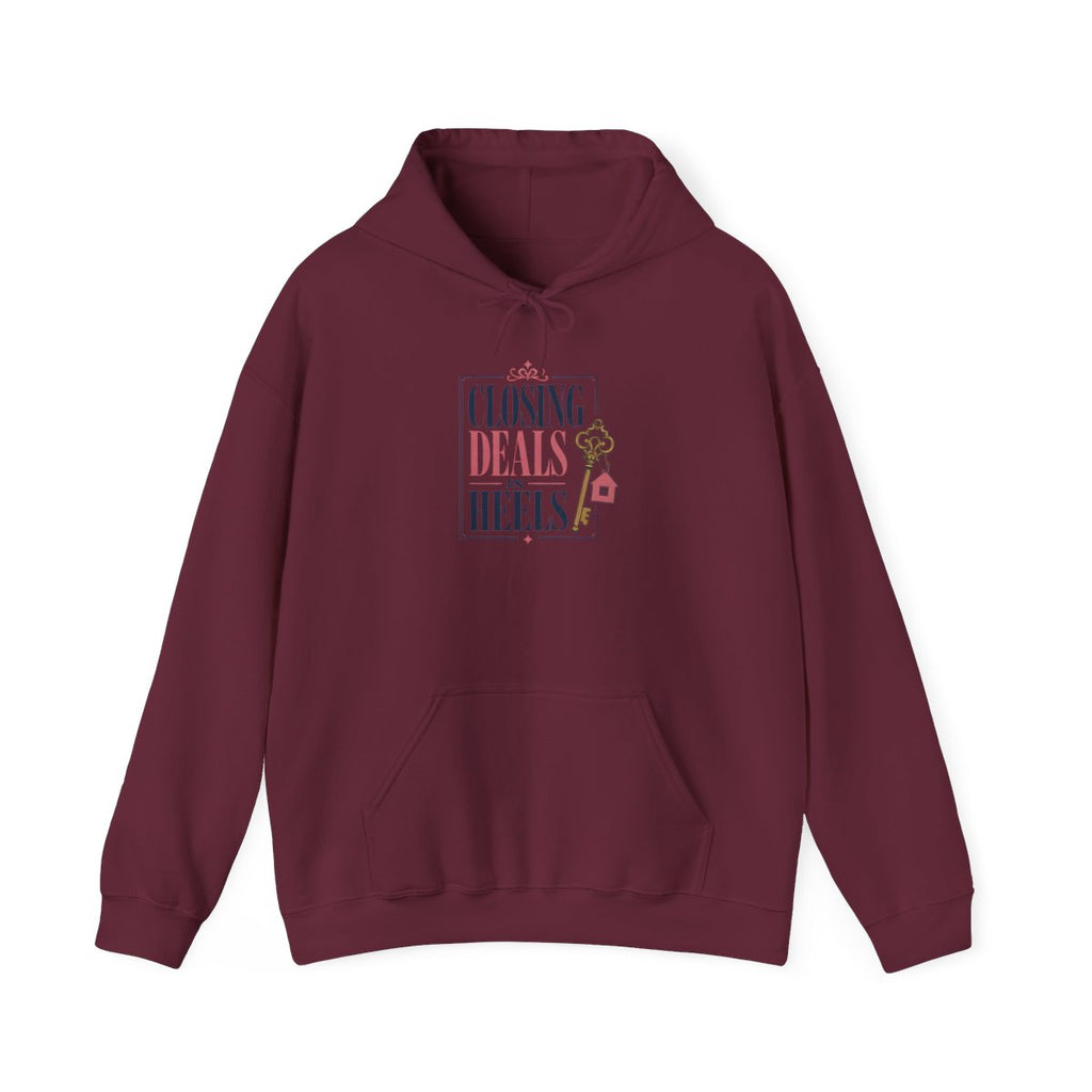 CLOSING DEALS IN HEELS Hoodie — Maroon