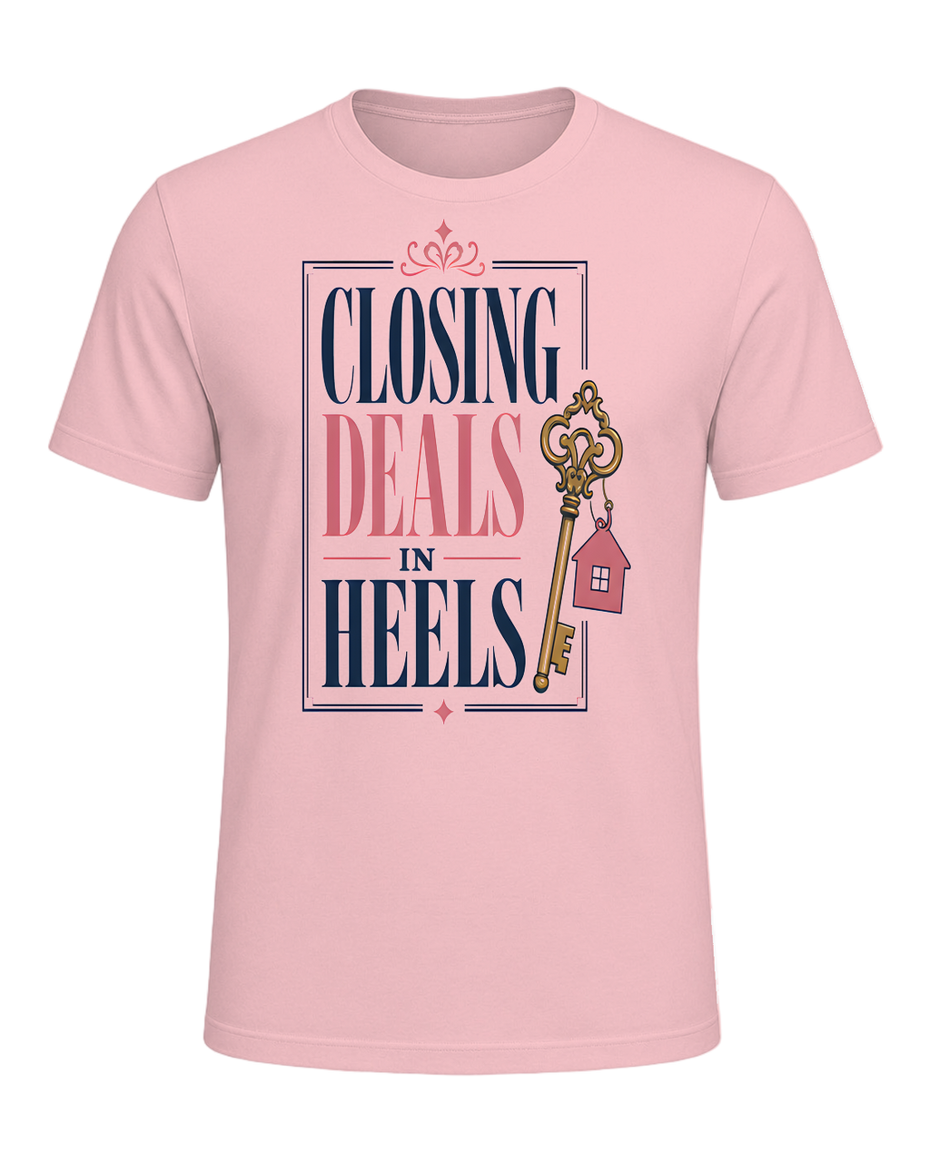 CLOSING DEALS IN HEELS — Pink