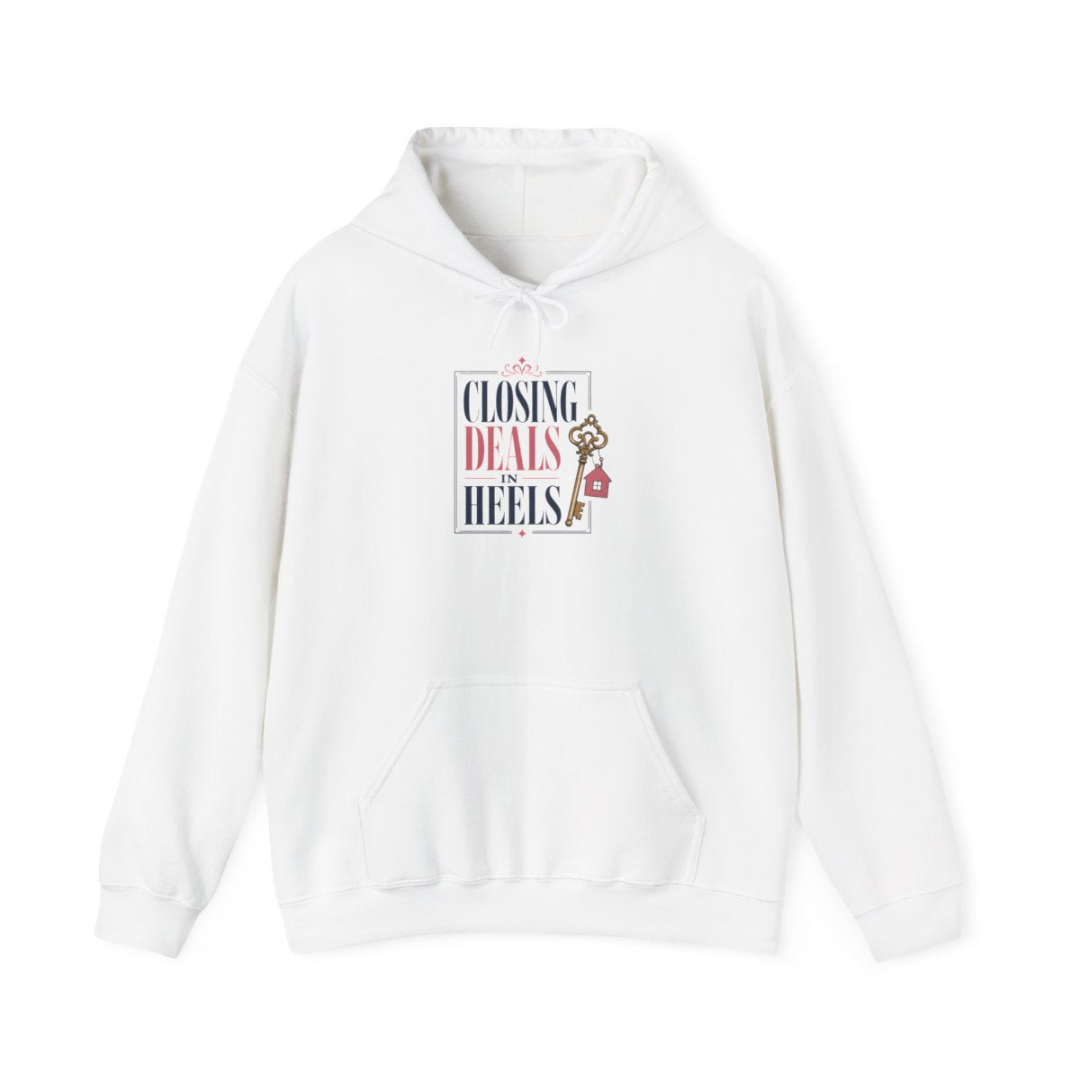 CLOSING DEALS IN HEELS Hoodie — White