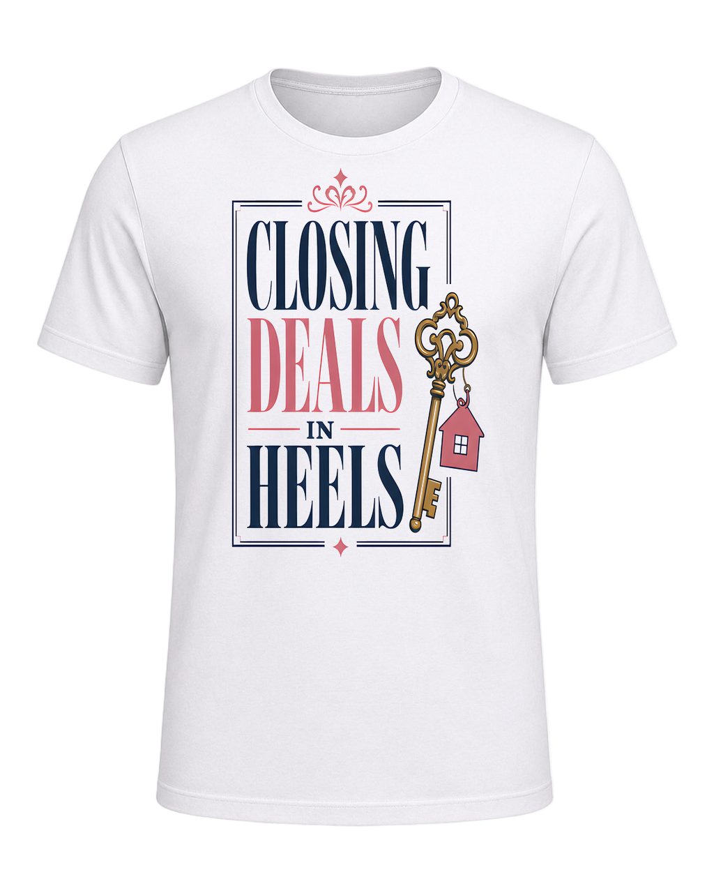 CLOSING DEALS IN HEELS — White