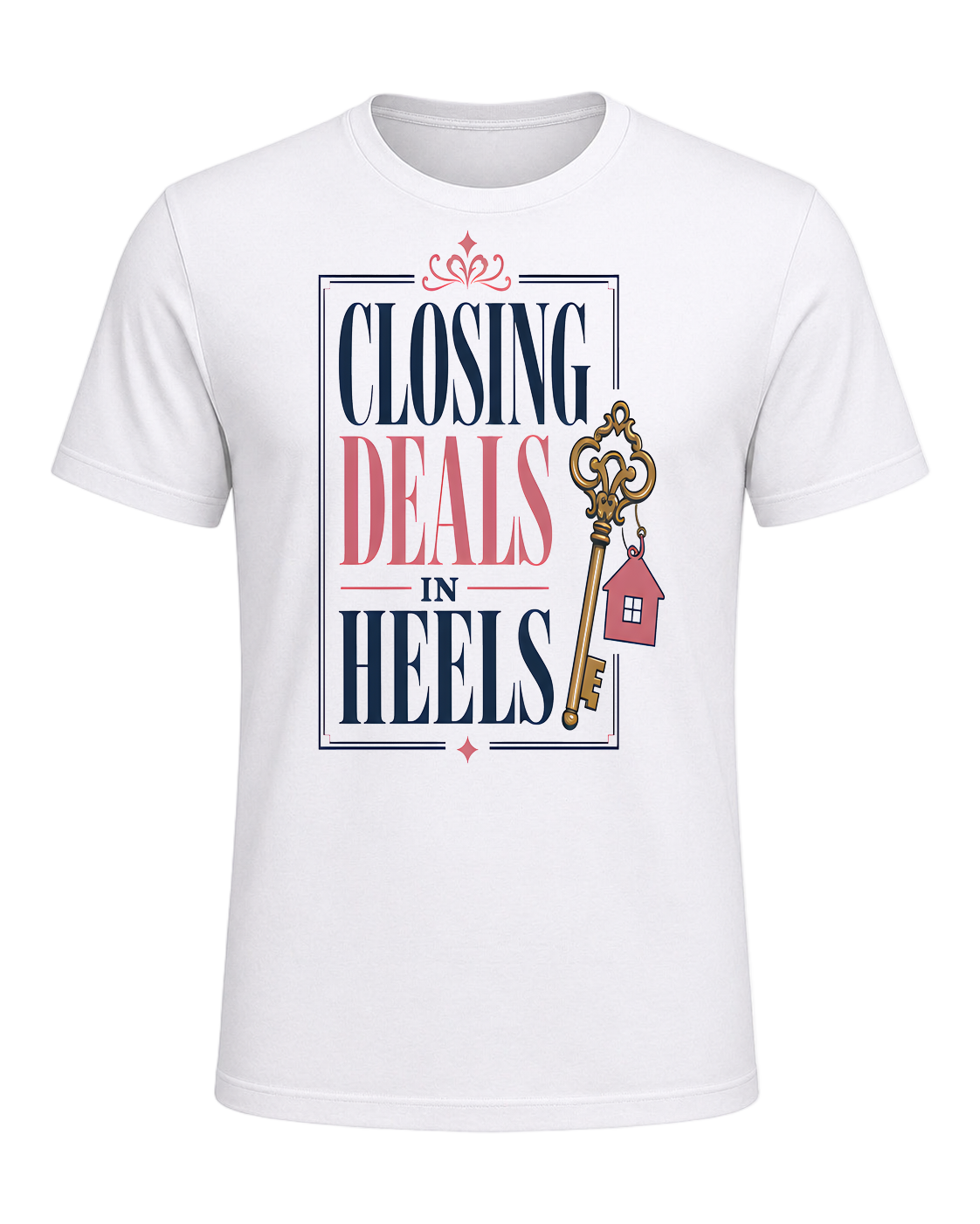 CLOSING DEALS IN HEELS — White