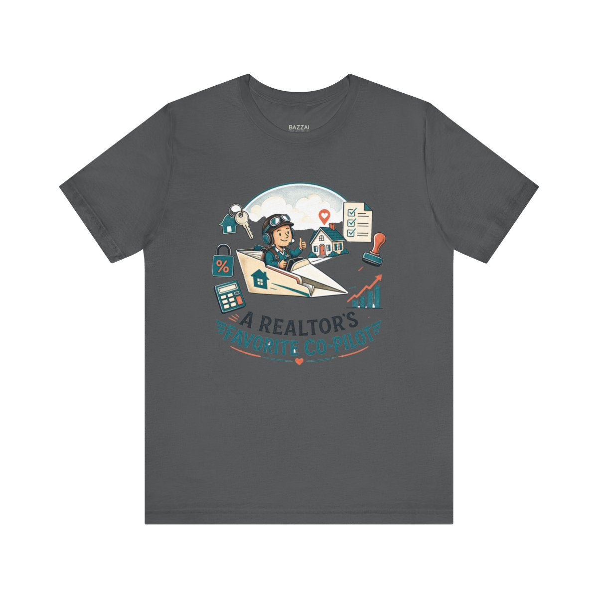 Loan Officer T-Shirt — A Realtor's Favorite Co-Pilot — mortgage t-shirt design