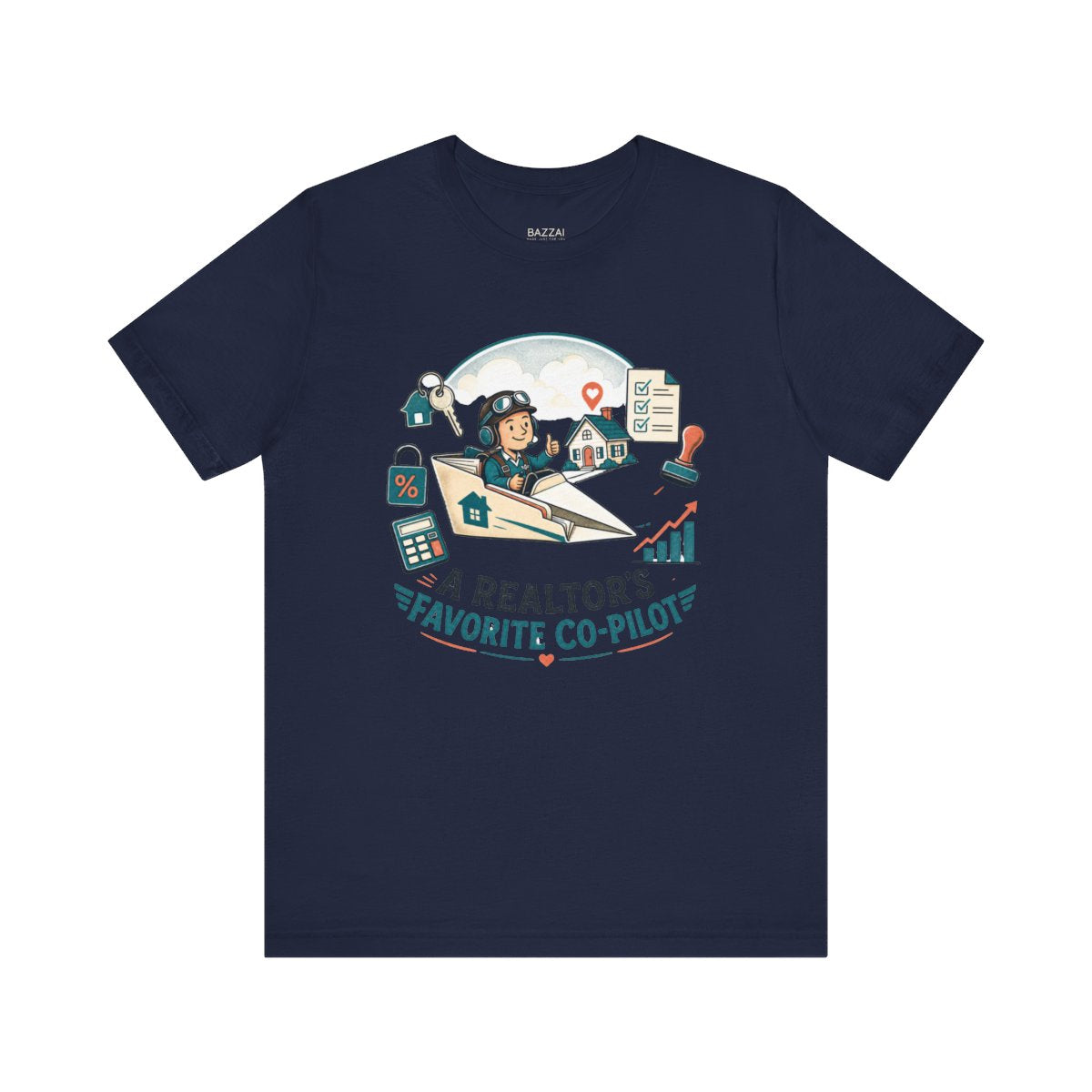 Loan Officer T-Shirt — A Realtor's Favorite Co-Pilot — mortgage t-shirt design