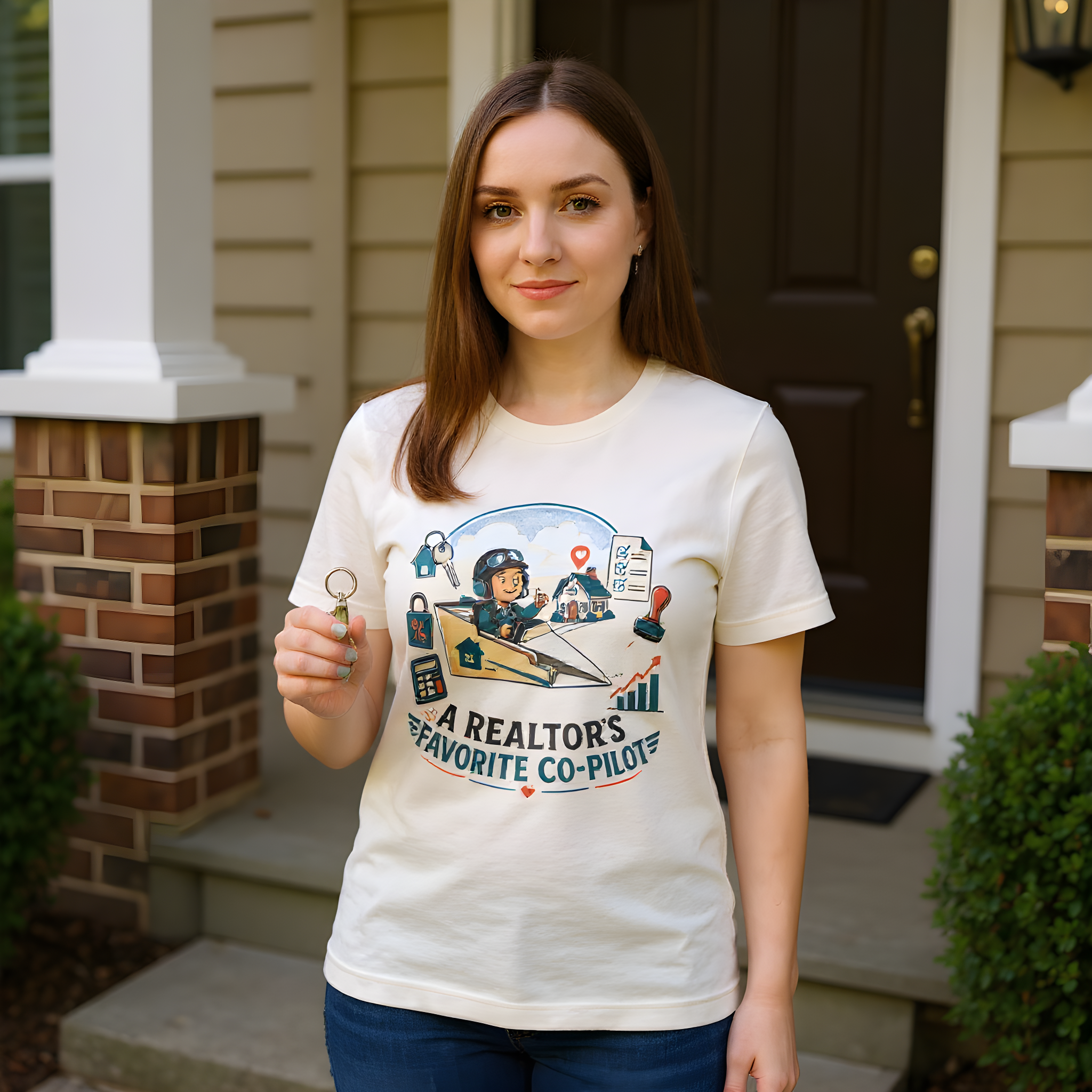 Loan Officer T-Shirt — A Realtor's Favorite Co-Pilot — mortgage t-shirt design