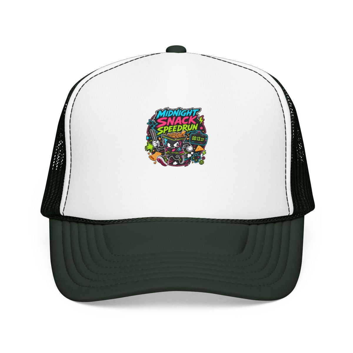 Funny Gamer Hat — Midnight Snack Speedrun — hat design