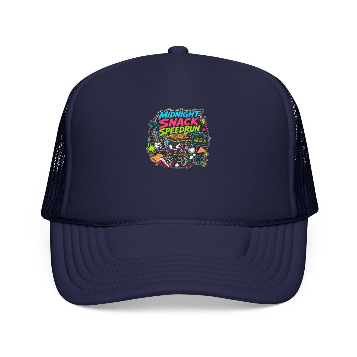 Funny Gamer Hat — Midnight Snack Speedrun — hat design