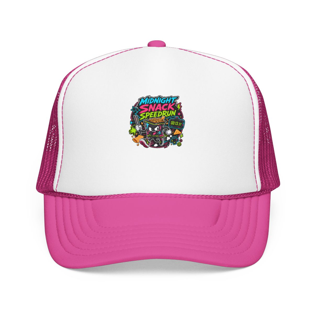 Funny Gamer Hat — Midnight Snack Speedrun — hat design