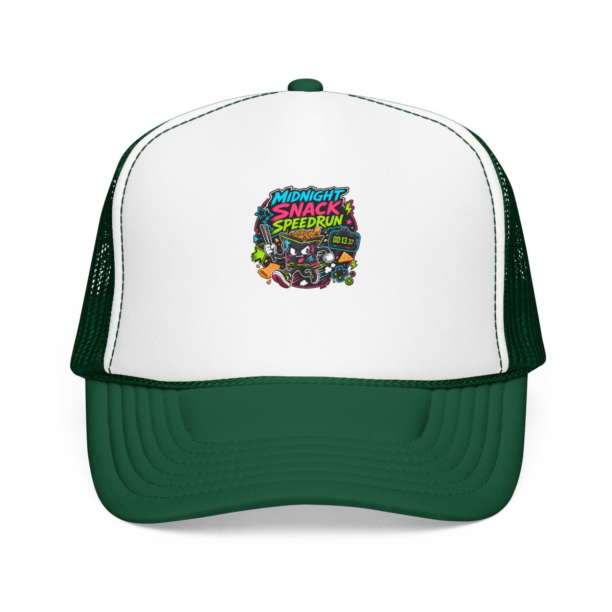 Funny Gamer Hat — Midnight Snack Speedrun — hat design