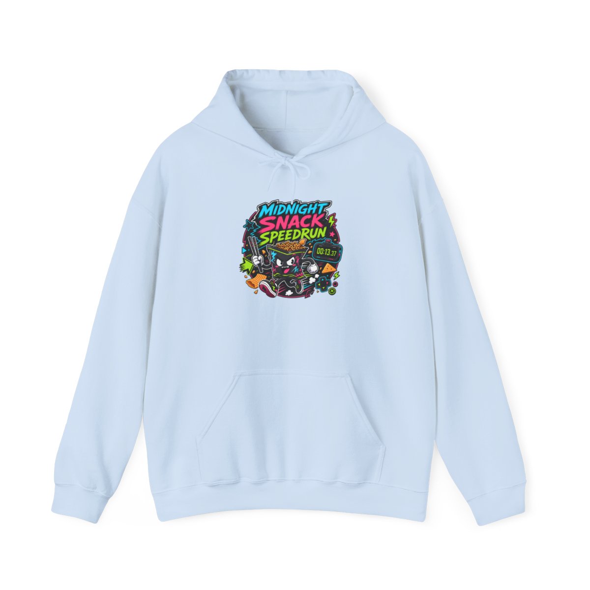 Funny Gamer Hoodie — Midnight Snack Speedrun — hoodie design