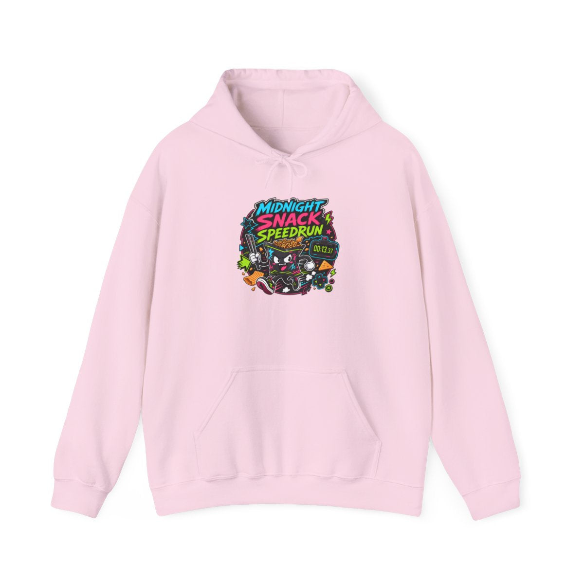 Funny Gamer Hoodie — Midnight Snack Speedrun — hoodie design