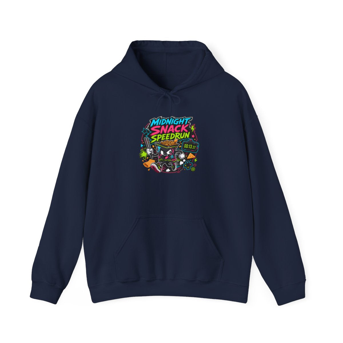 Funny Gamer Hoodie — Midnight Snack Speedrun — hoodie design