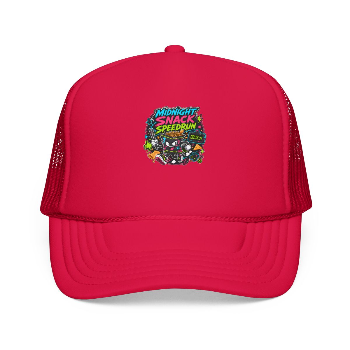 Funny Gamer Hat — Midnight Snack Speedrun — hat design