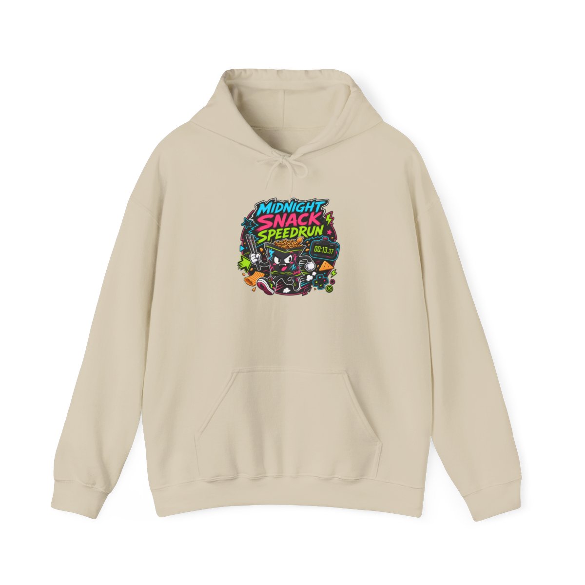 Funny Gamer Hoodie — Midnight Snack Speedrun — hoodie design