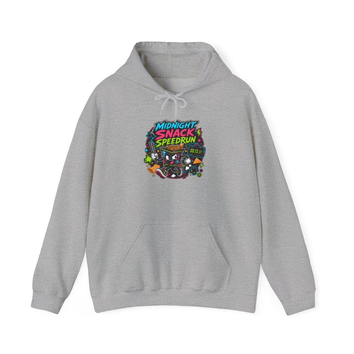 Funny Gamer Hoodie — Midnight Snack Speedrun — hoodie design