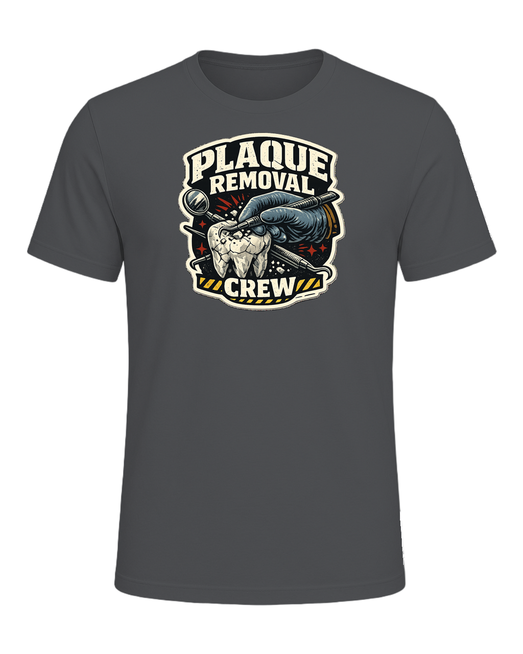 Plaque Removal Crew Tee — Asphalt