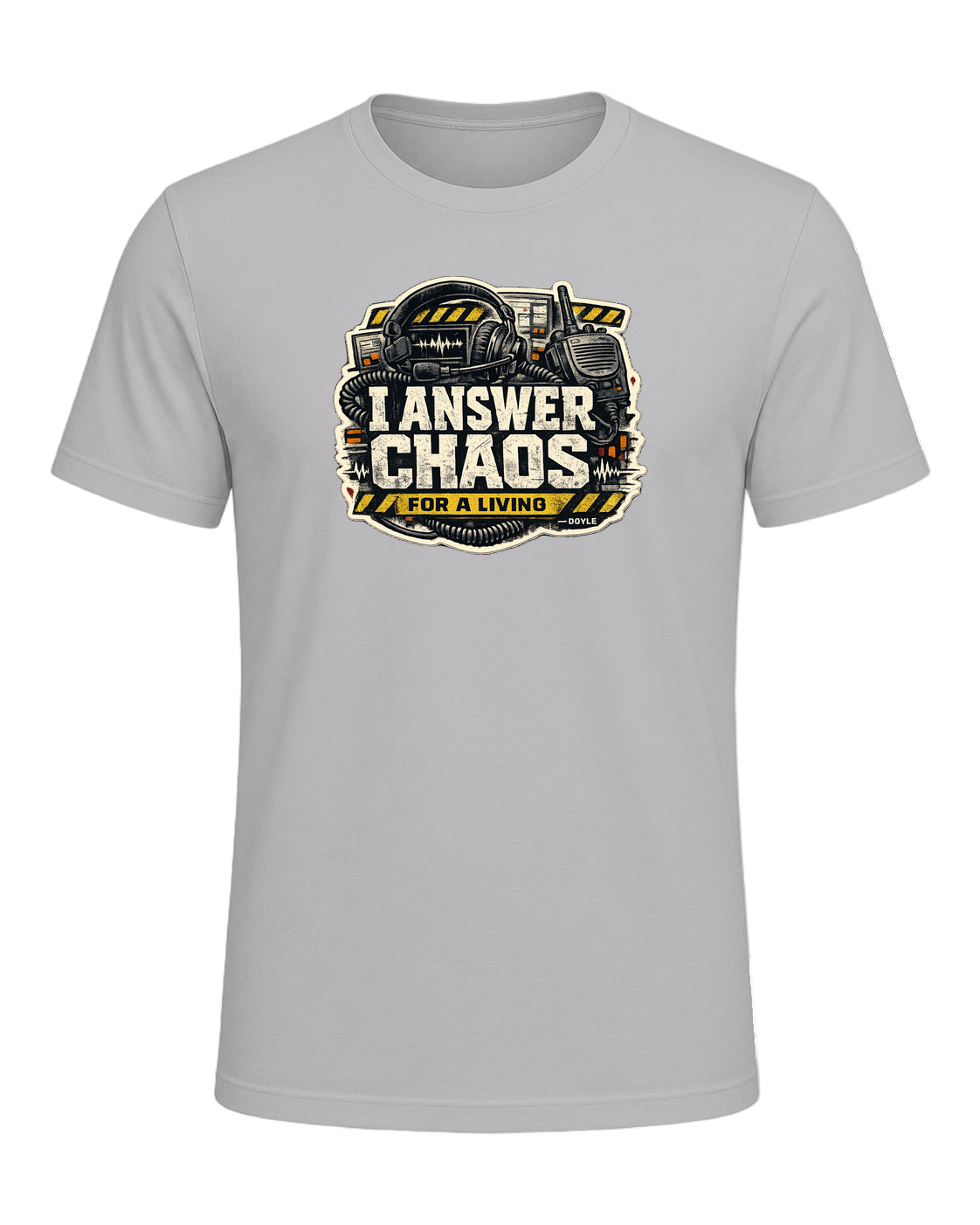 I Answer Chaos For A Living Tee — Athletic Heather