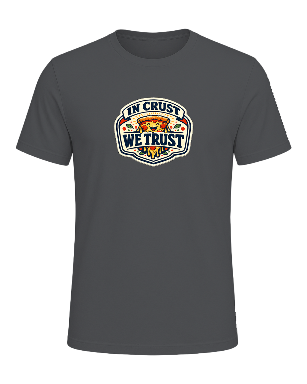 In Crust We Trust Tee — Asphalt