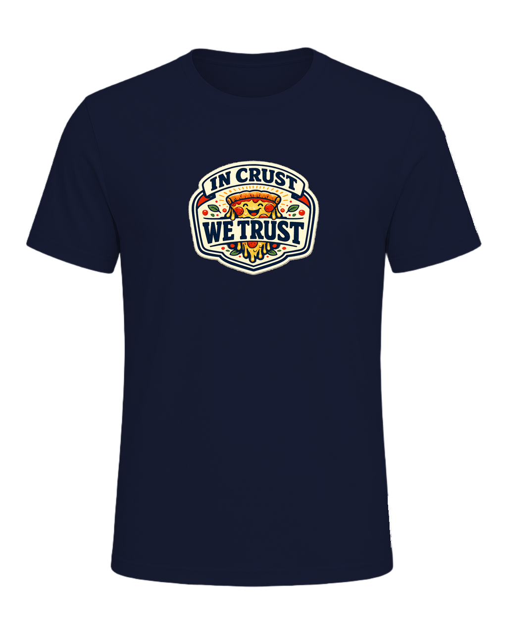 In Crust We Trust Tee — Navy