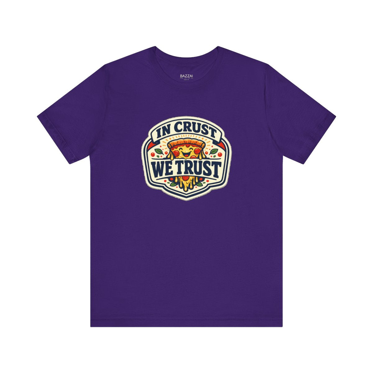 Pizza Gift T-Shirt — In Crust We Trust — t-shirt design by Sol