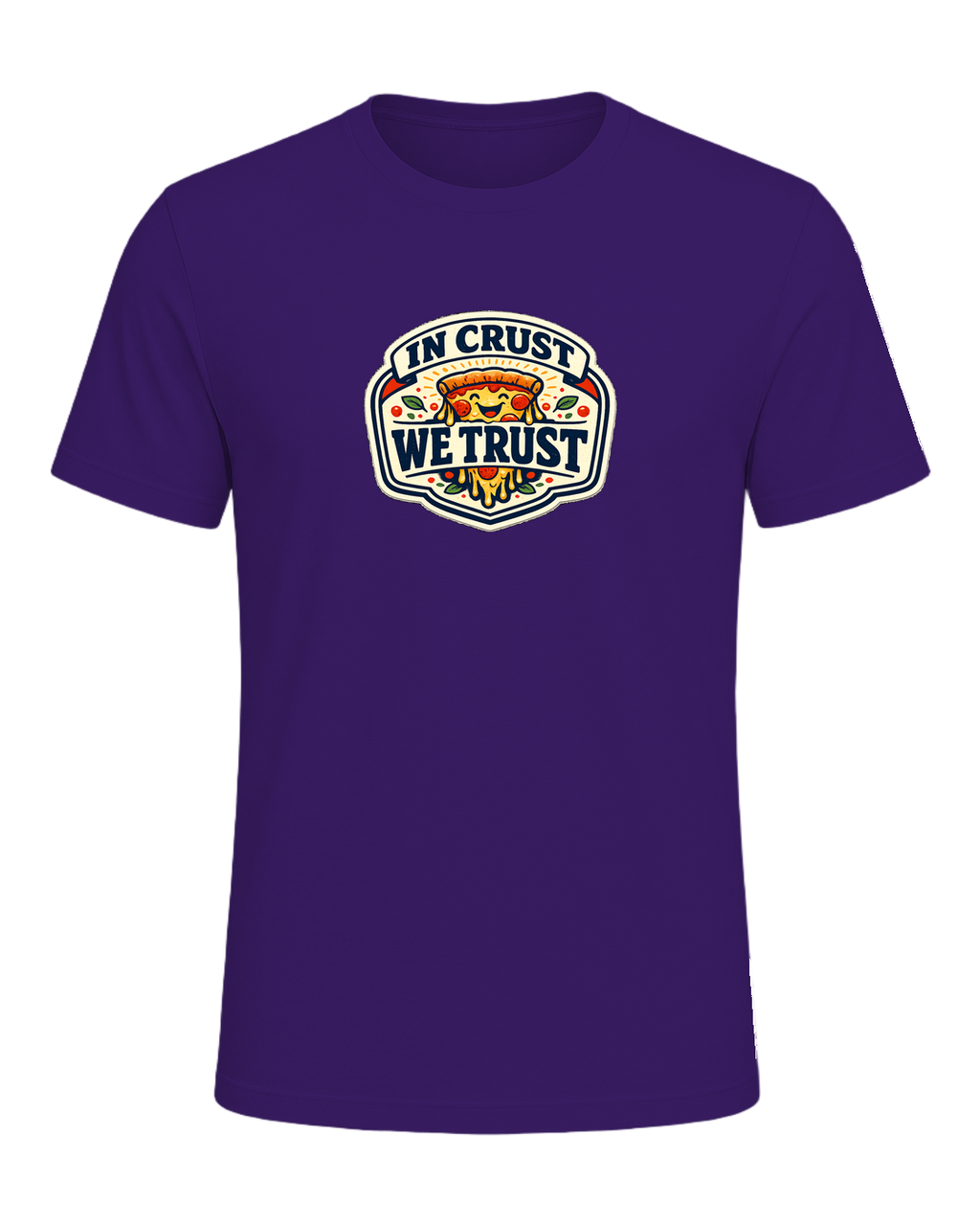 In Crust We Trust Tee — Team Purple