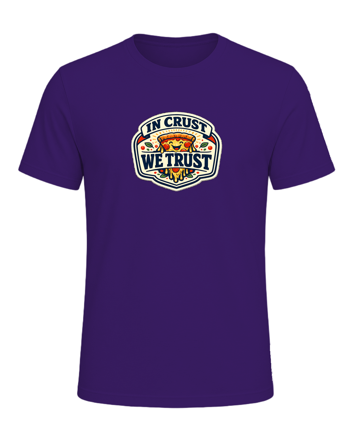 In Crust We Trust Tee — Team Purple
