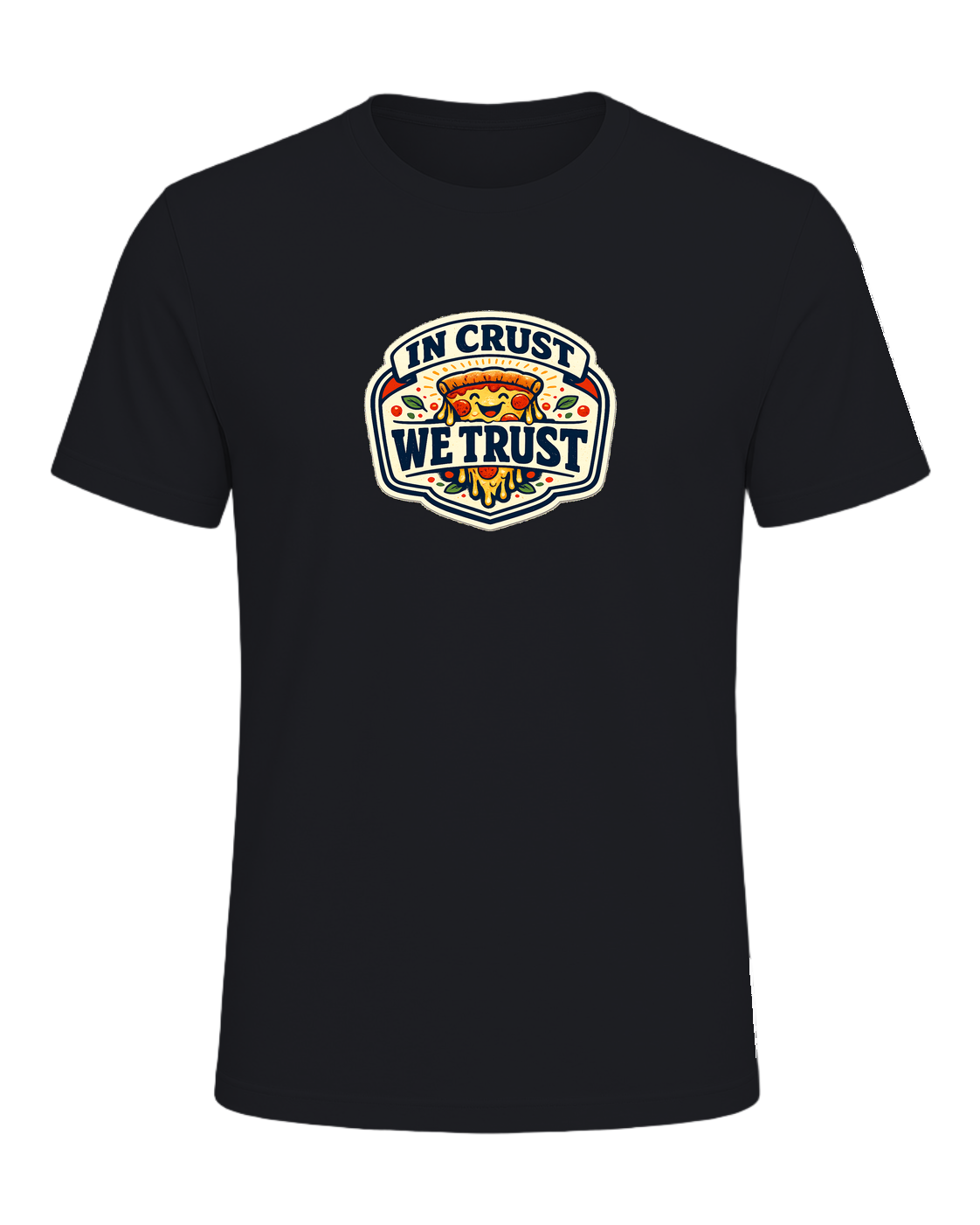 In Crust We Trust Tee — Vintage Black