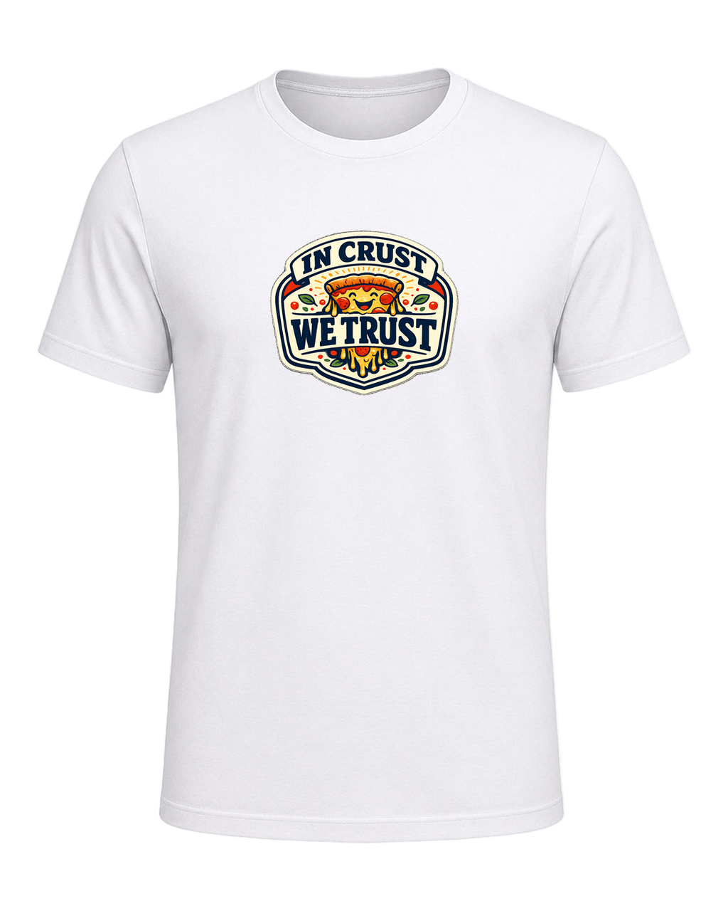 In Crust We Trust Tee — White