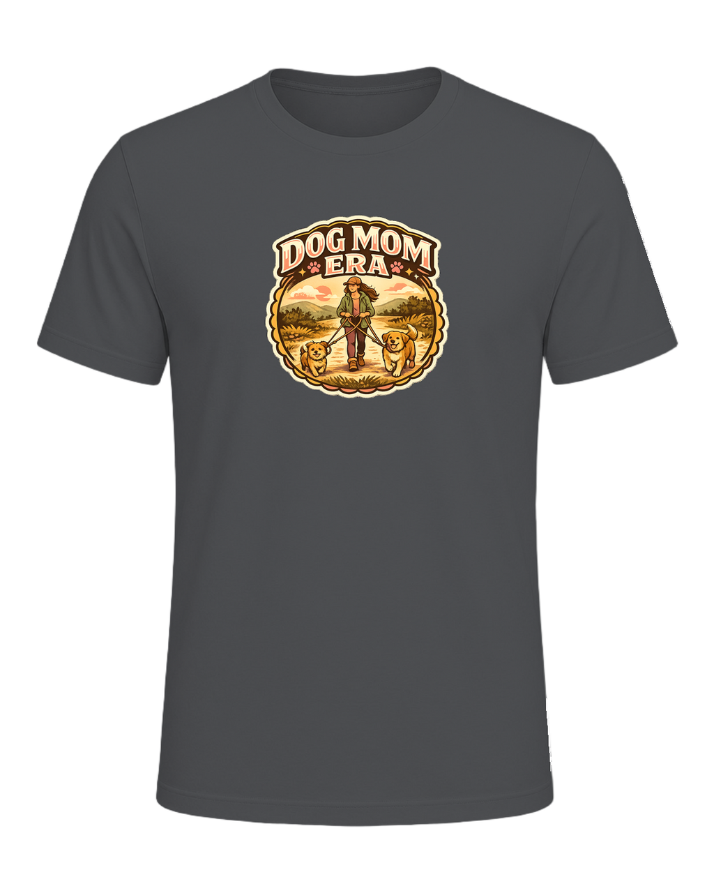 Dog Mom Era Tee — Asphalt