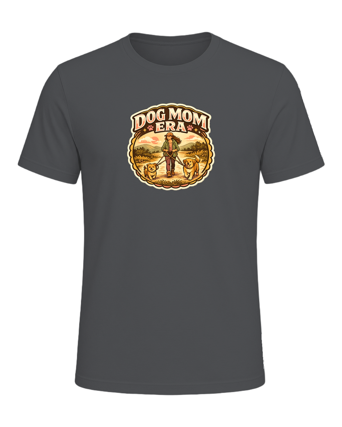 Dog Mom Era Tee — Asphalt