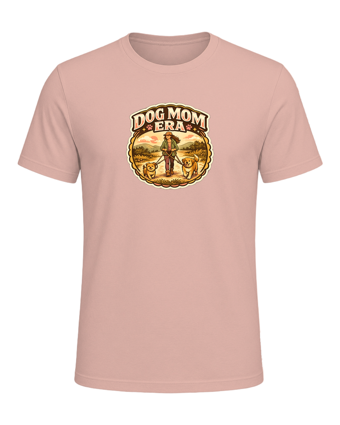 Dog Mom Era Tee — Peach