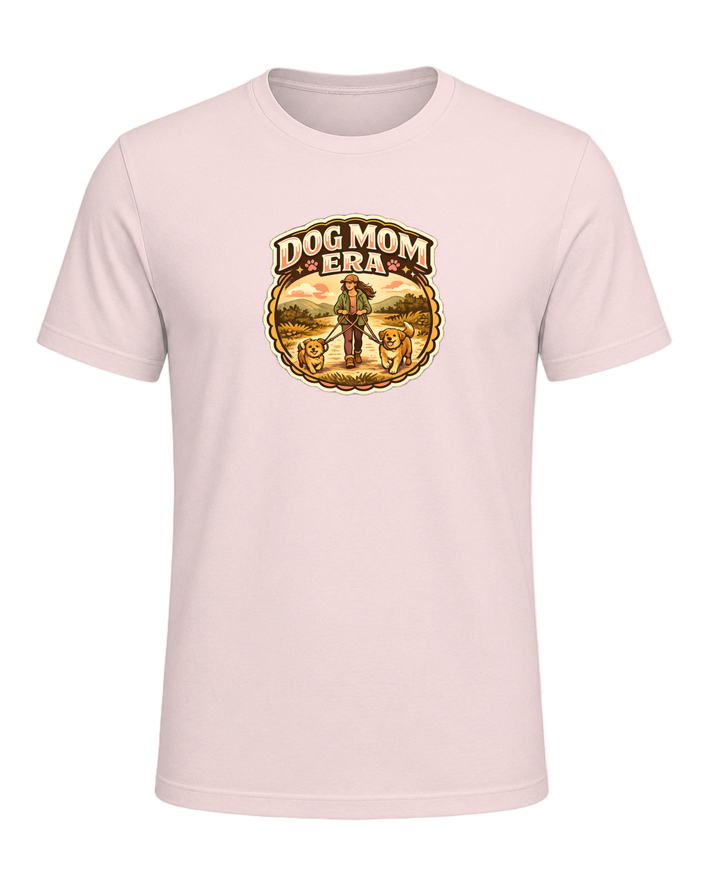 Dog Mom Era Tee — Soft Pink