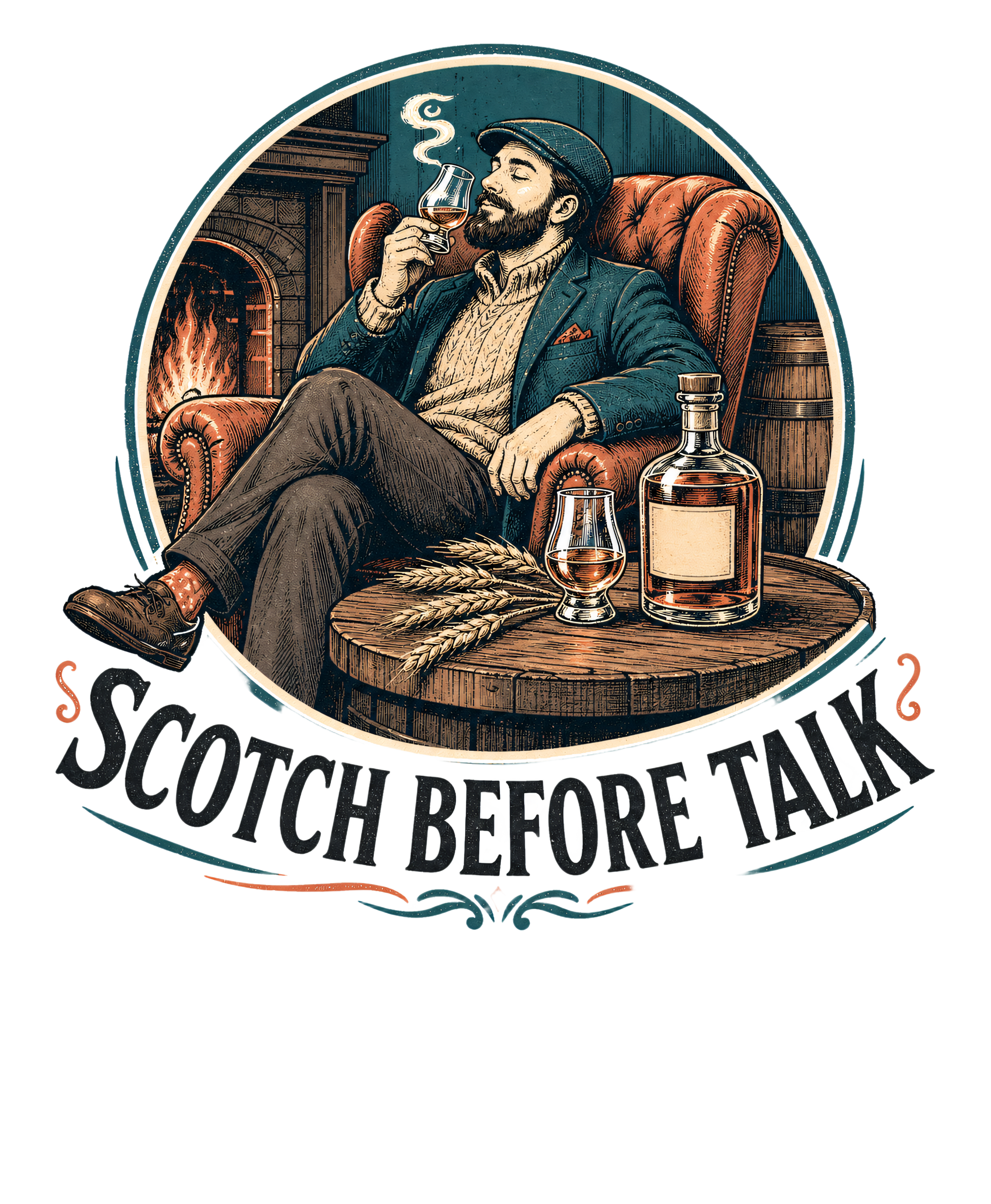 SCOTCH BEFORE TALK Sticker