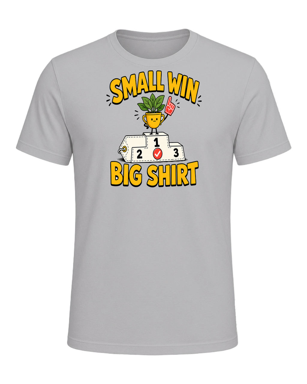 SMALL WIN BIG SHIRT — Athletic Heather