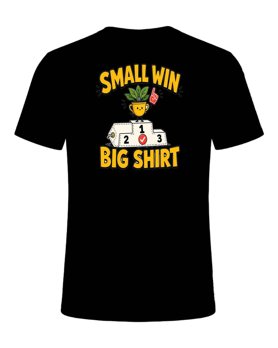 SMALL WIN BIG SHIRT — Black