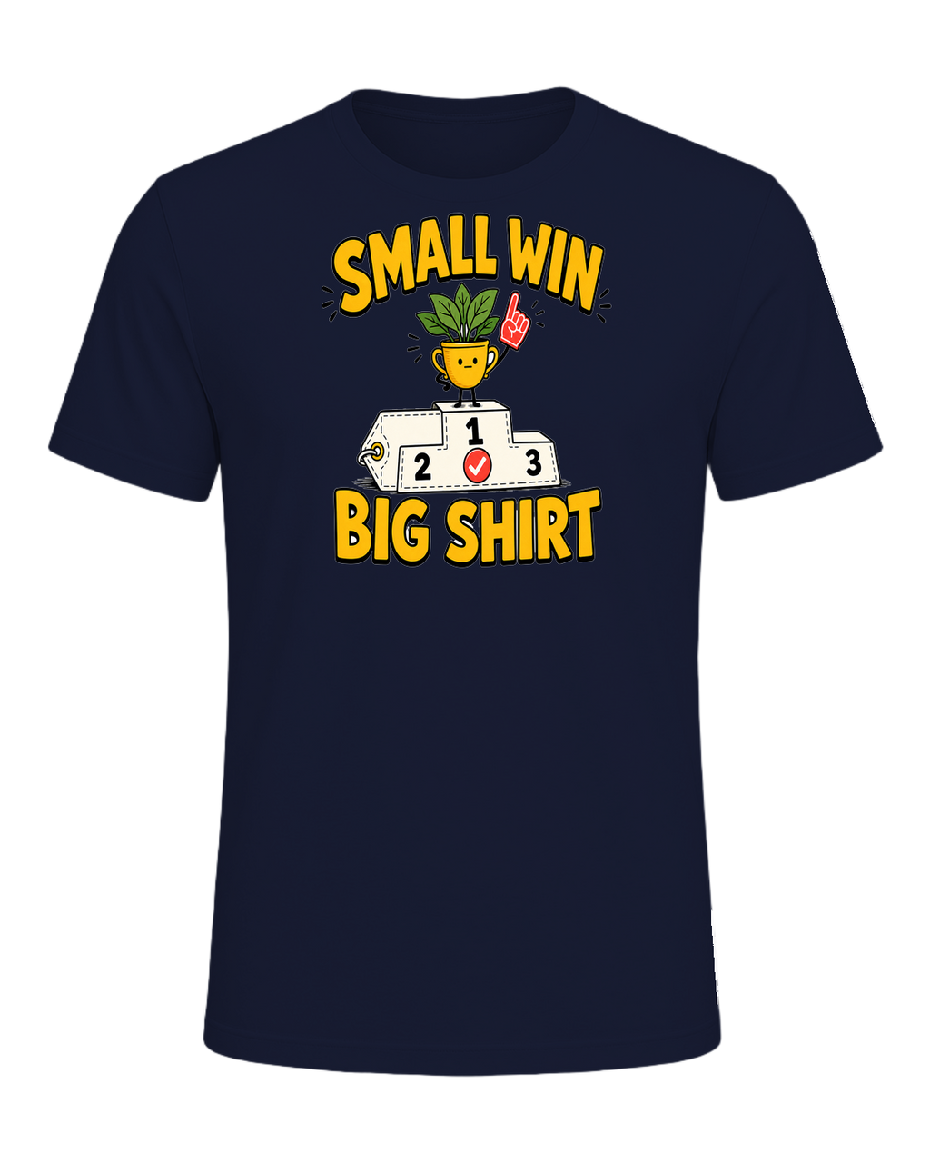 SMALL WIN BIG SHIRT — Navy