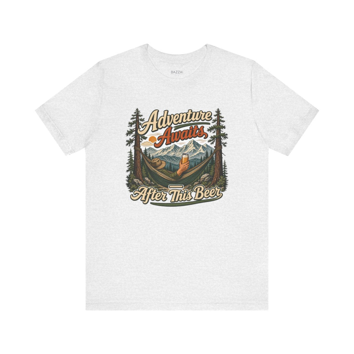 Camping Beer T-Shirt — Beer Tastes Better Outside — trail t-shirt design