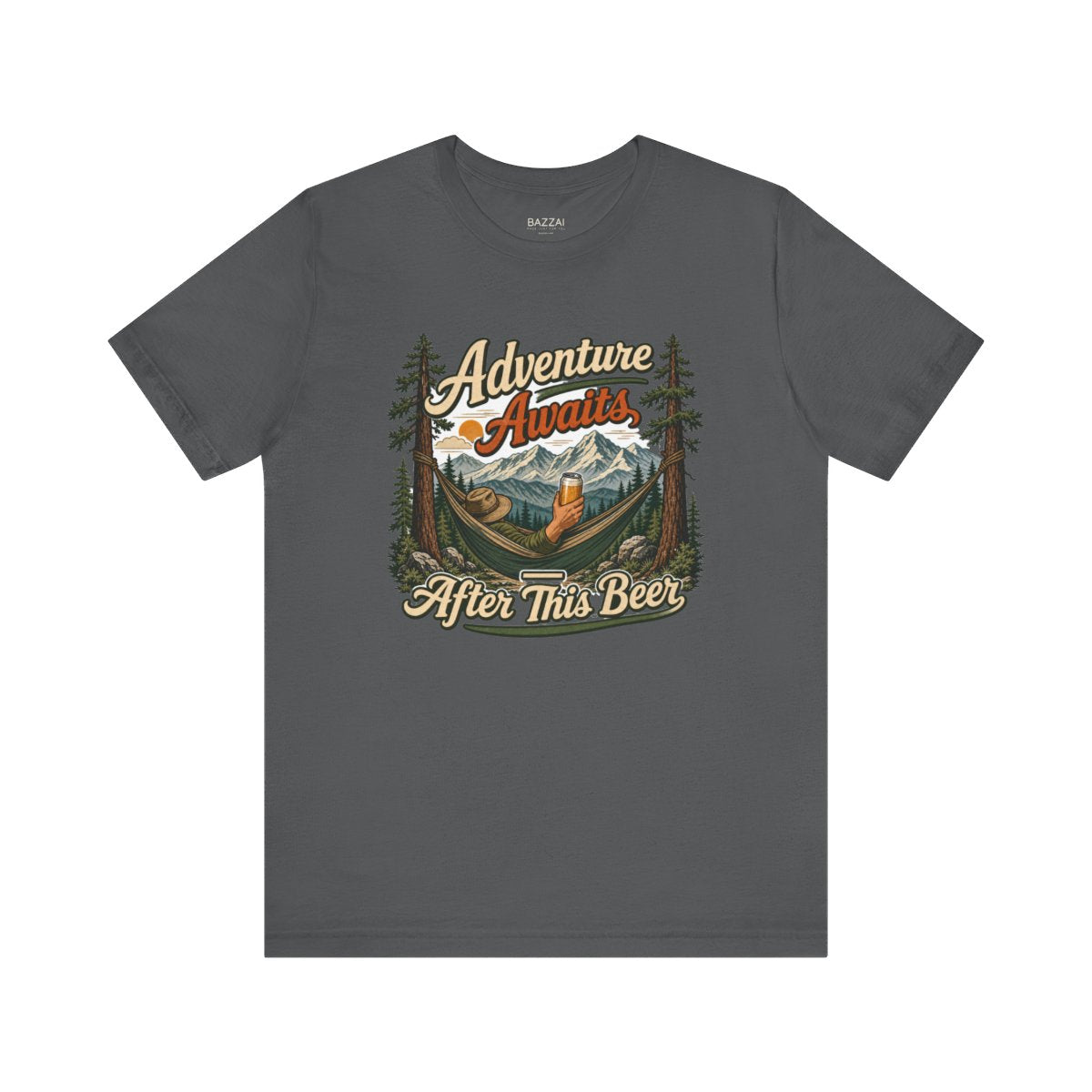 Camping Beer T-Shirt — Beer Tastes Better Outside — trail t-shirt design