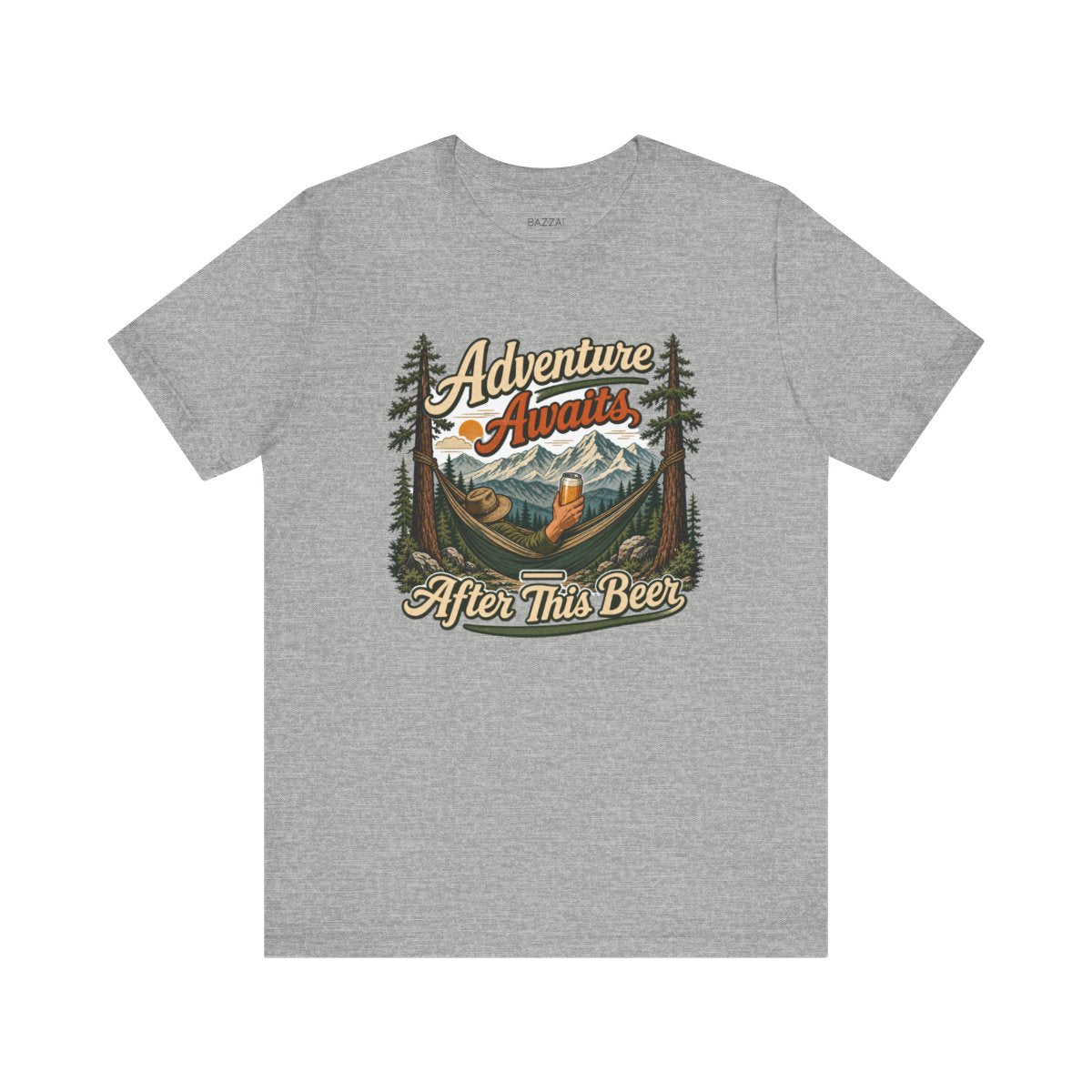 Camping Beer T-Shirt — Beer Tastes Better Outside — trail t-shirt design