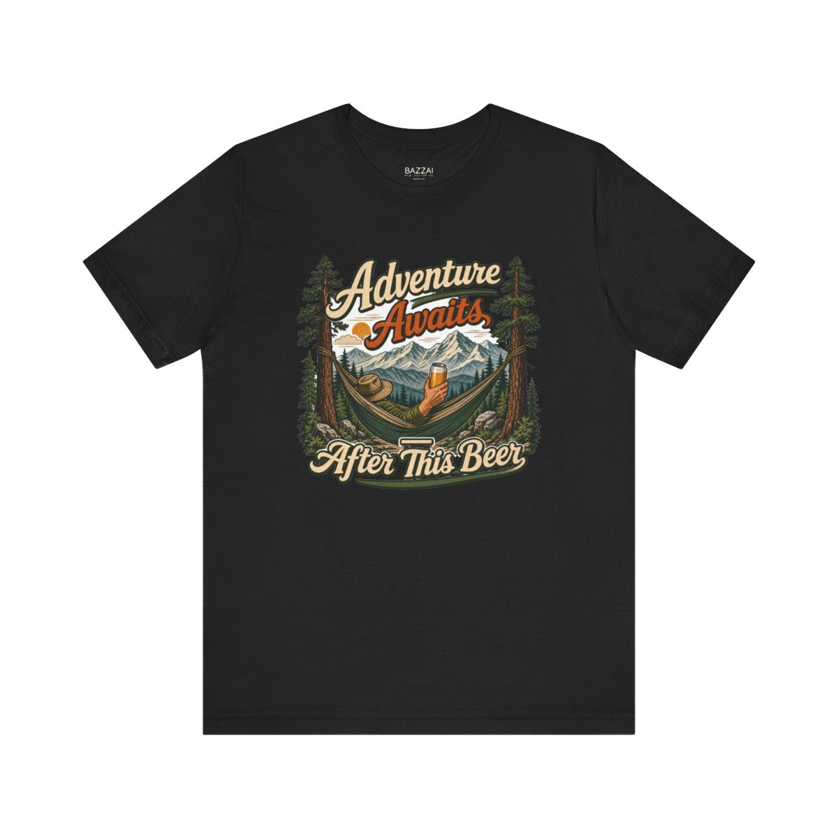 Camping Beer T-Shirt — Beer Tastes Better Outside — trail t-shirt design