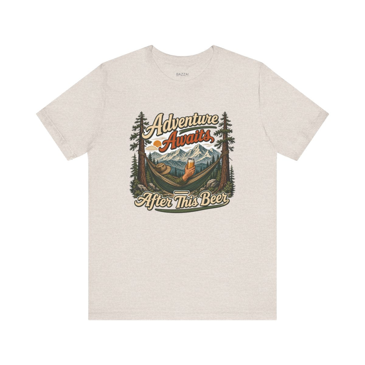 Camping Beer T-Shirt — Beer Tastes Better Outside — trail t-shirt design