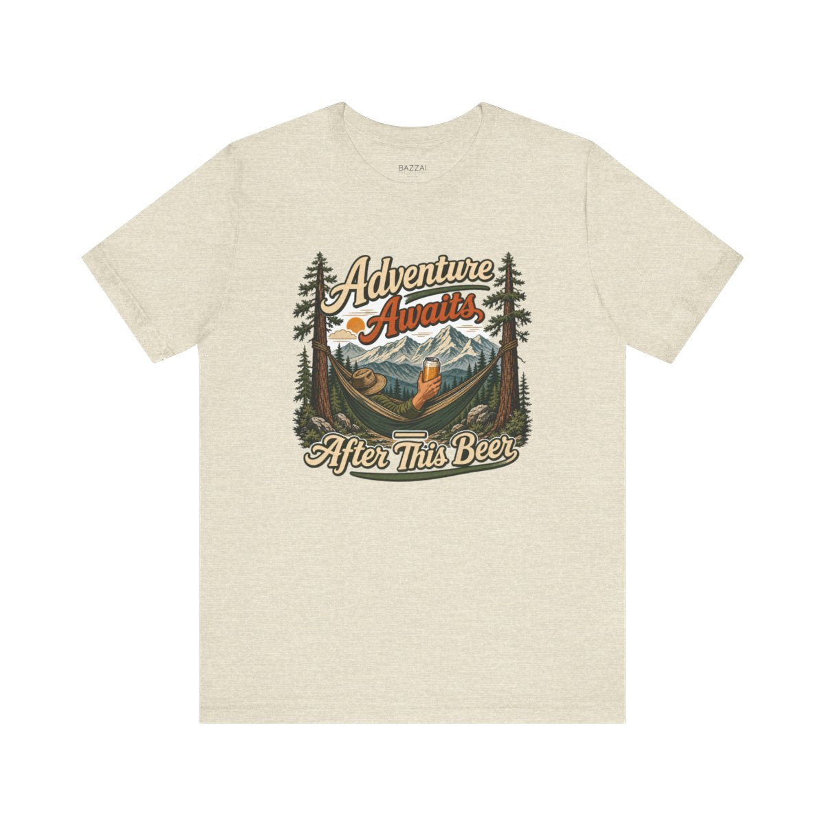 Camping Beer T-Shirt — Beer Tastes Better Outside — trail t-shirt design