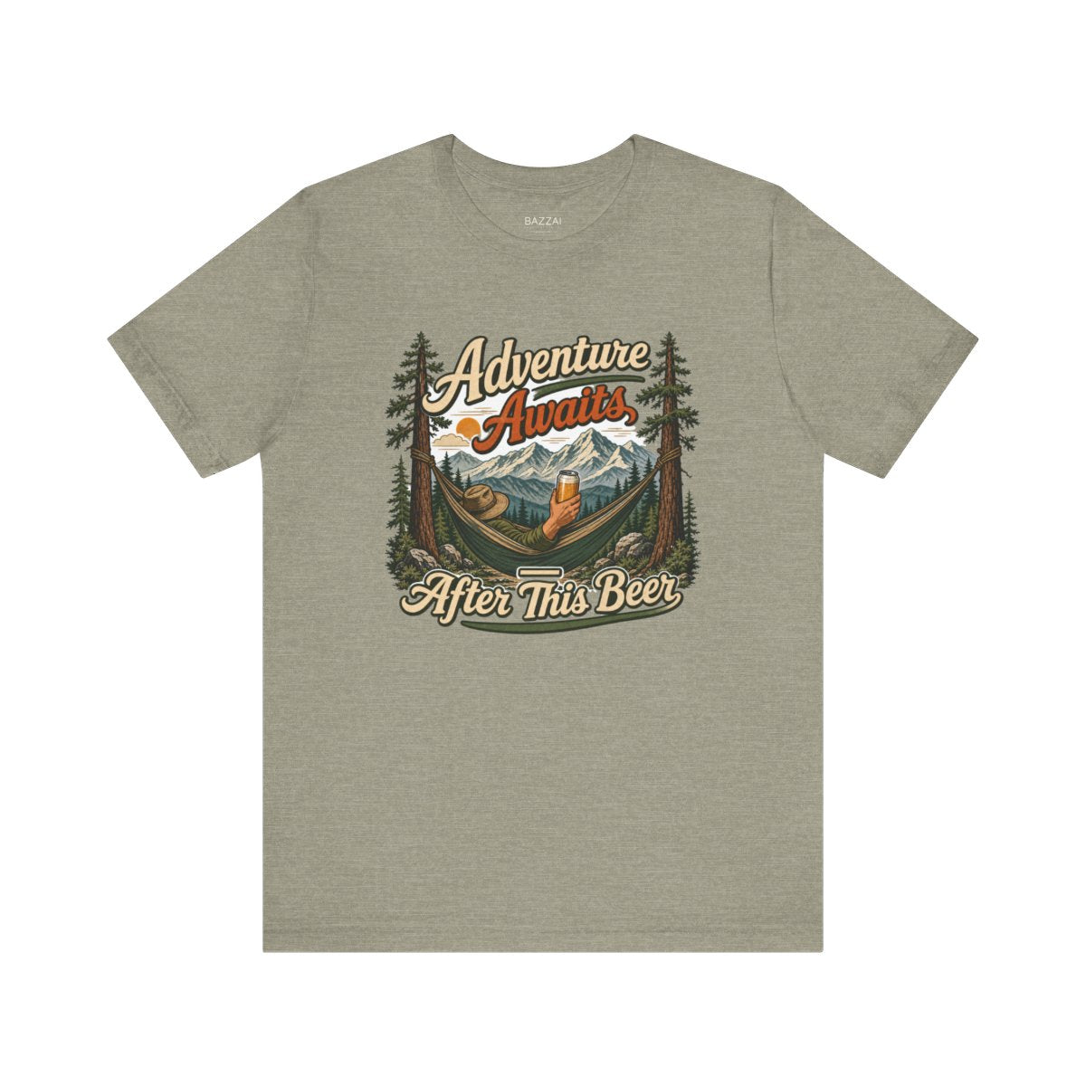 Camping Beer T-Shirt — Beer Tastes Better Outside — trail t-shirt design