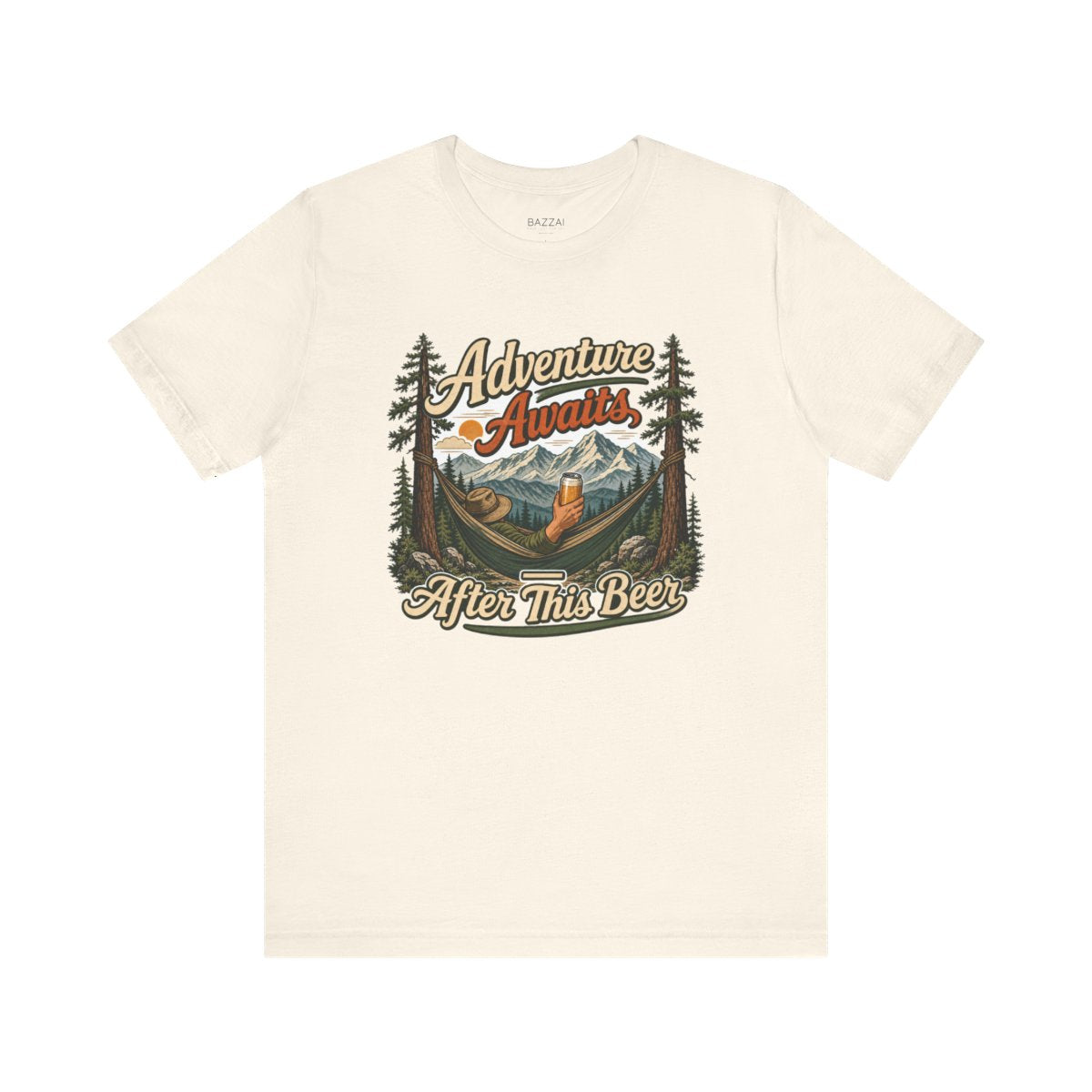 Camping Beer T-Shirt — Beer Tastes Better Outside — trail t-shirt design