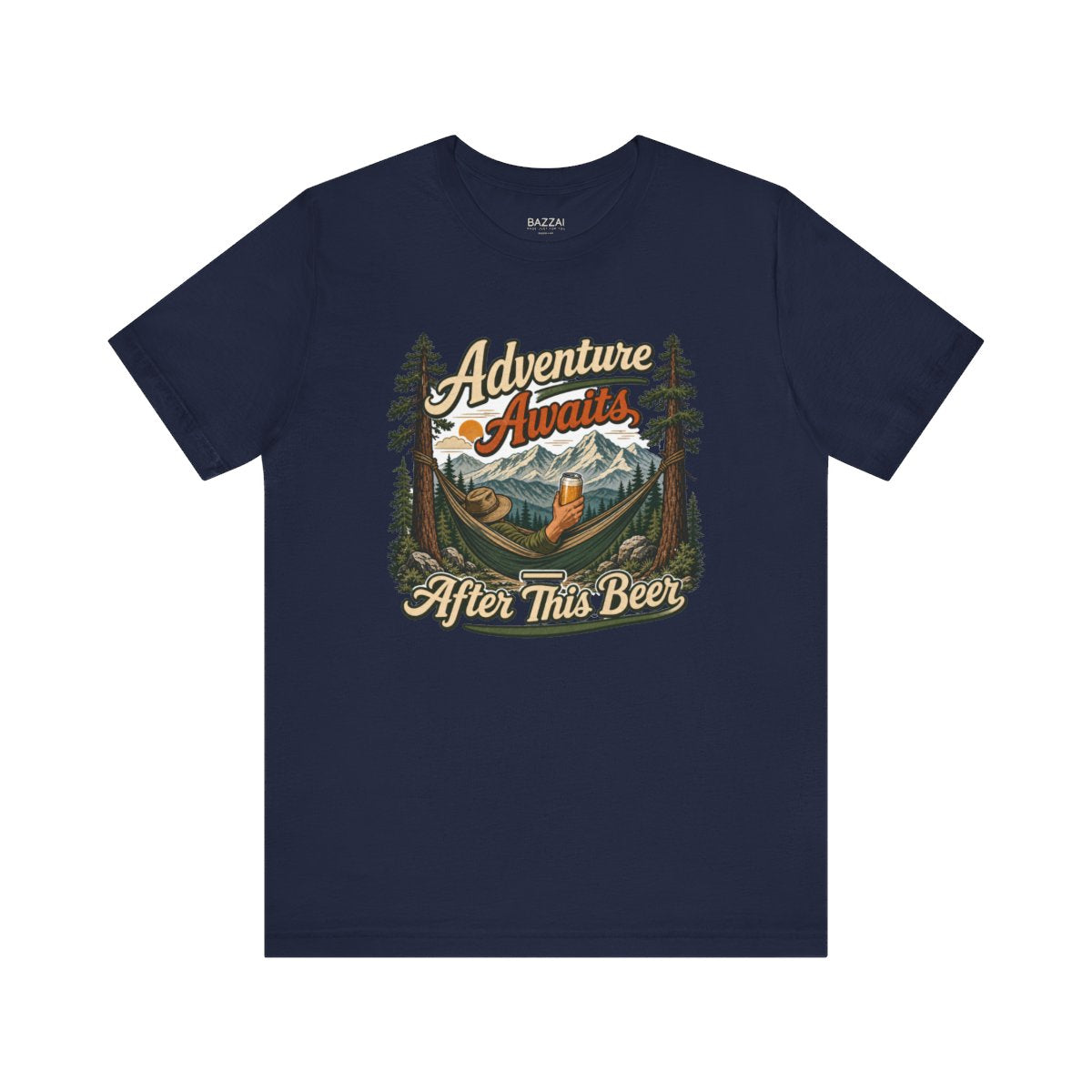 Camping Beer T-Shirt — Beer Tastes Better Outside — trail t-shirt design