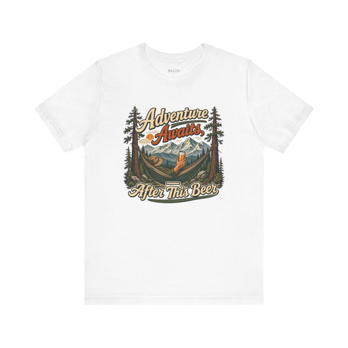 Camping Beer T-Shirt — Beer Tastes Better Outside — trail t-shirt design
