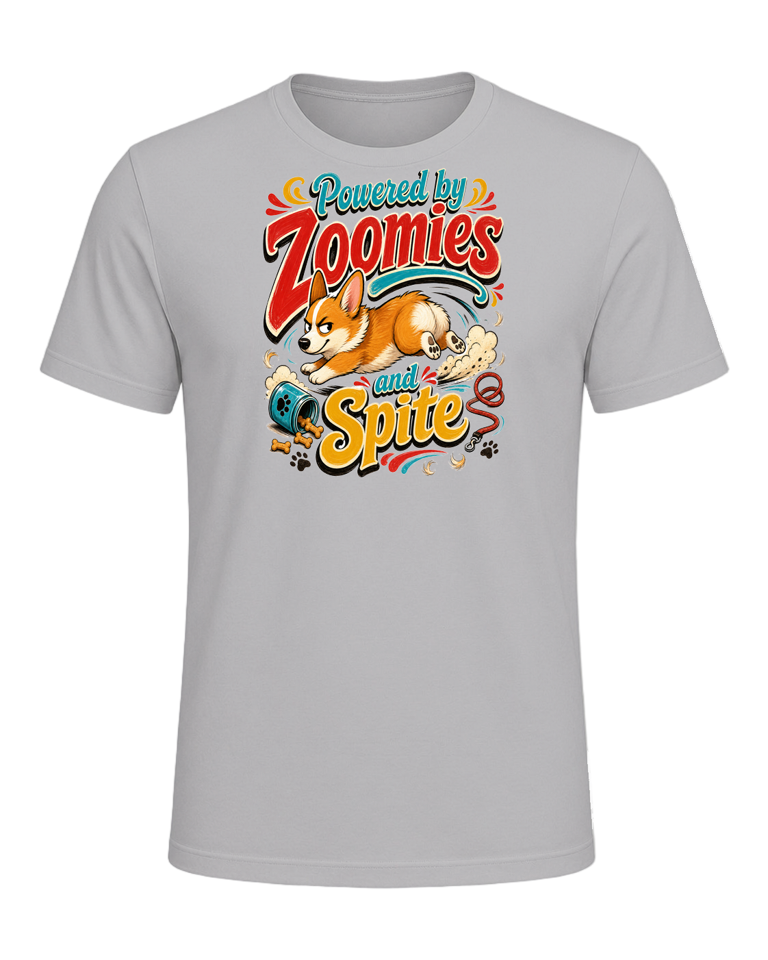 Powered by Zoomies and Spite — Athletic Heather