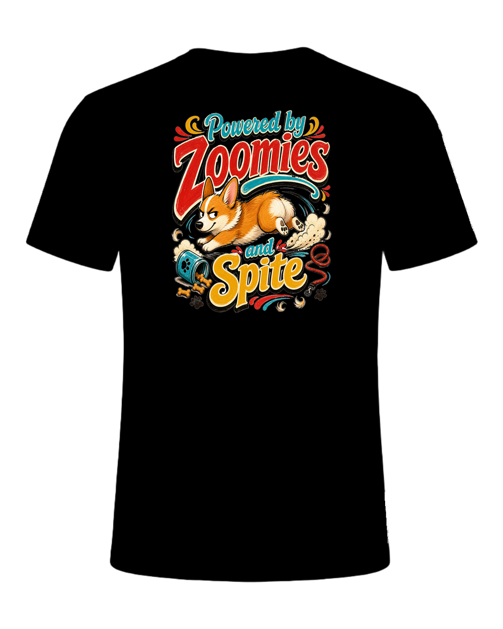 Powered by Zoomies and Spite — Black
