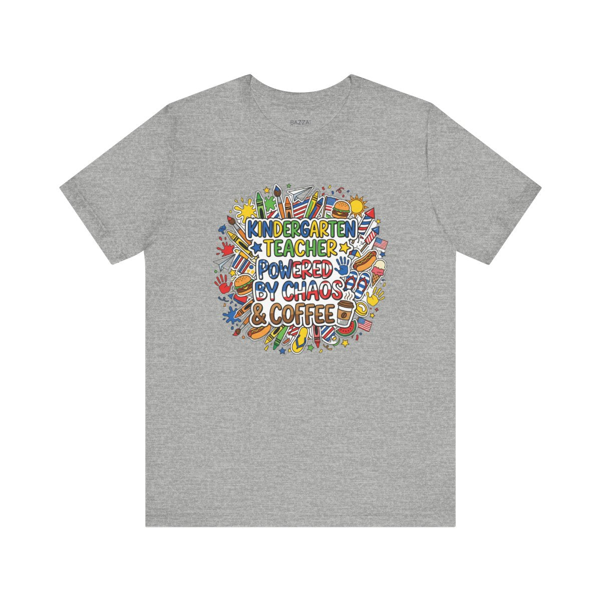 Kindergarten Teacher T-Shirt — Glitter, Glue and Full Volume — t-shirt design